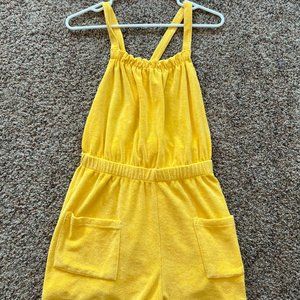 Yellow Zara Terry Cloth Romper Coverup